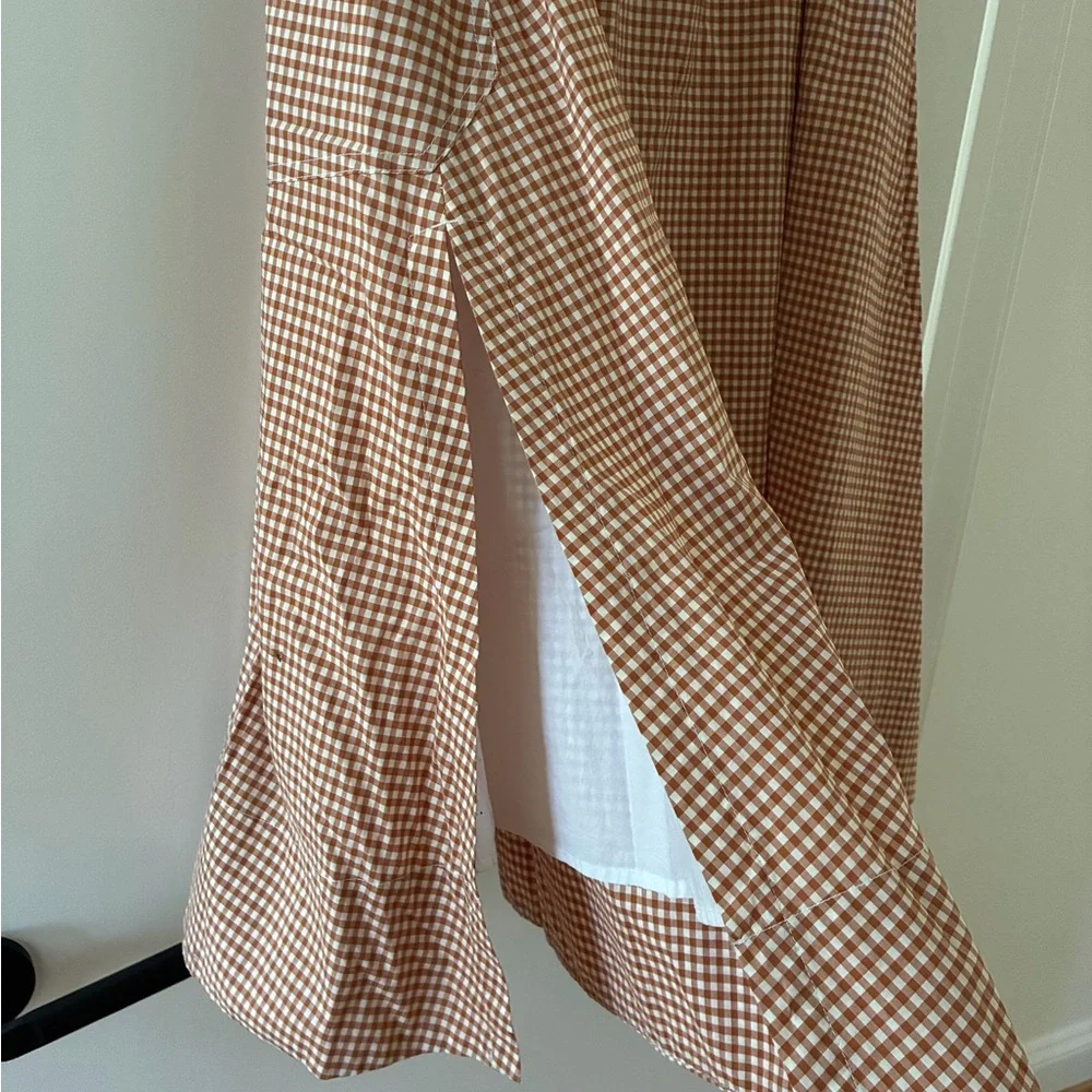 Everlane Brown Gingham Button-Front Maxi Skirt - Women - Picture 3 of 5